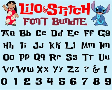 lilo and stitch alphabet.